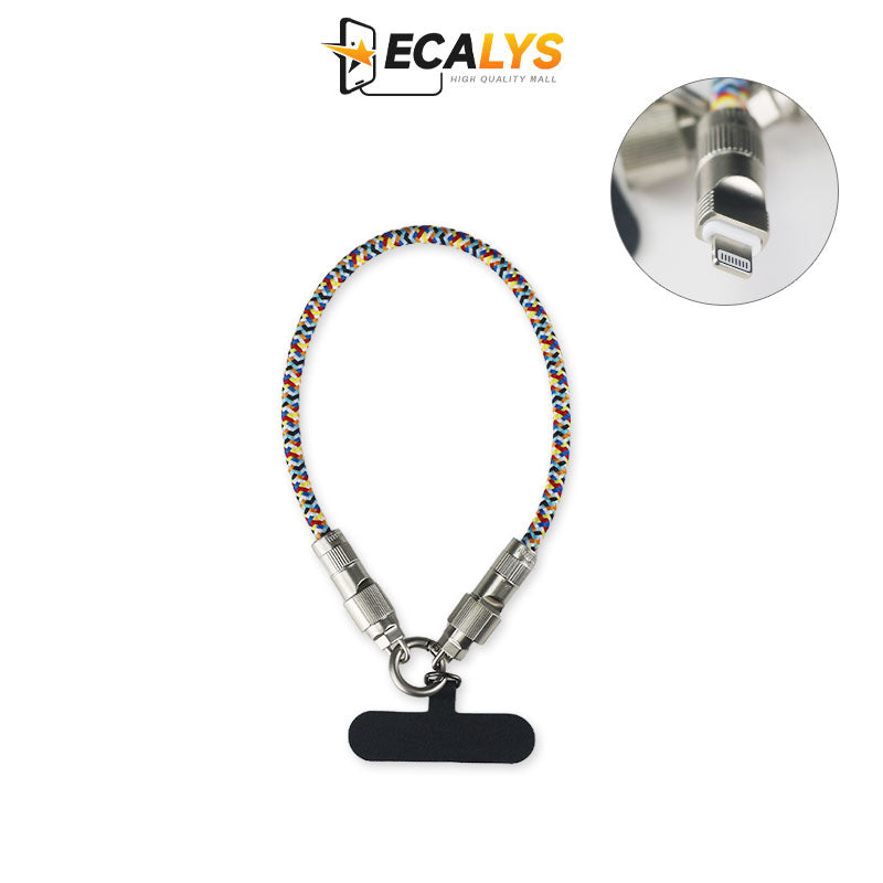 Rechargeable Phone Lanyard 2-in-1 Data Cable