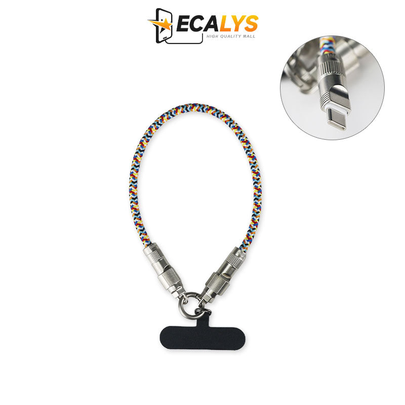 Rechargeable Phone Lanyard 2-in-1 Data Cable